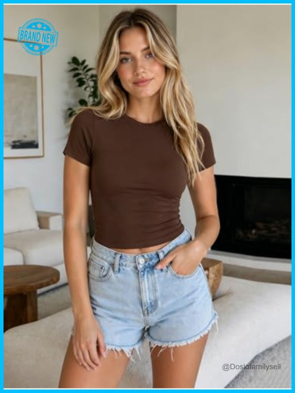 Built in Bra T Shirts Short Sleeve Crop Top Y2K Going Out Tops Fitted Basic - Picture 5 of 5